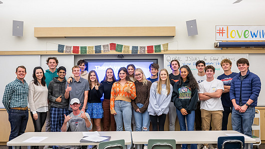 Students in Menlo's Global Issues for Global Citizen class taught by Mr. Nelson