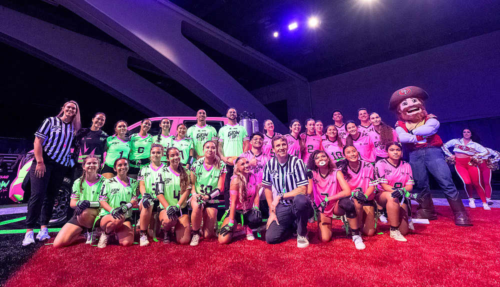 Ava Allen at the NFL's Glow Up Game at Moscone Center 2.4.2026