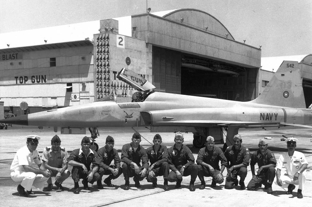 Bill Jarrott '64 (third from left) with his Top Gun class that graduated in 1976 (Photo courtesy ...