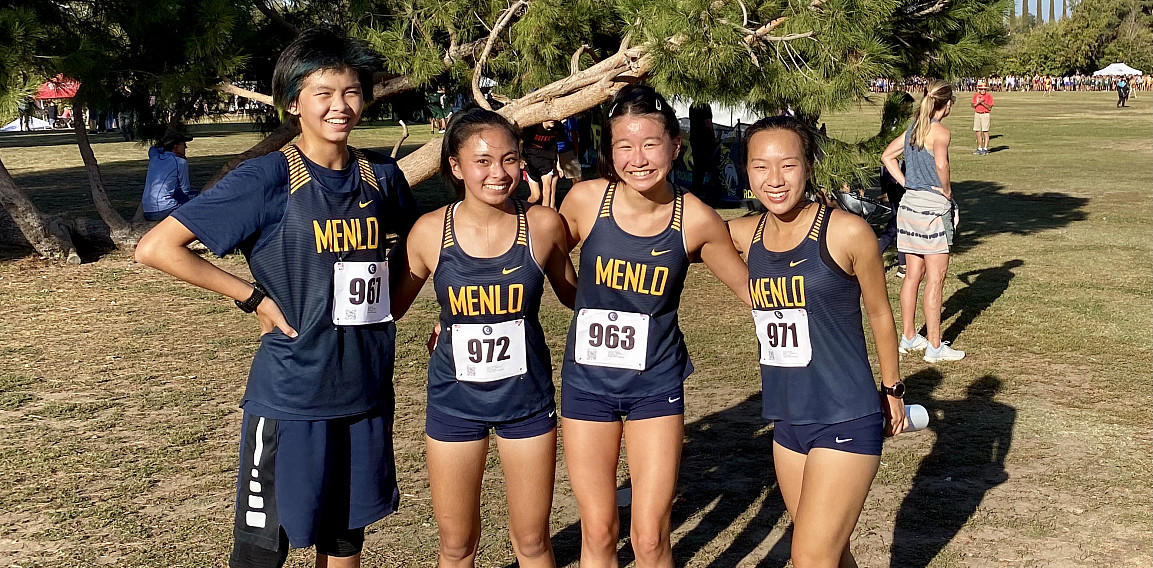 The Knights girls sent four, including three freshmen, to the Roughrider Invitational. Grace Tang, a senior, was Menlo's top finisher