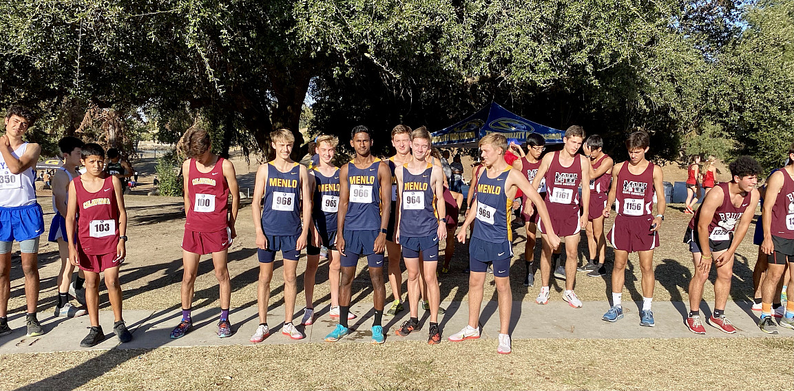 The Knights boys' cross country team took third among 27 teams at the Roughrider Invitational