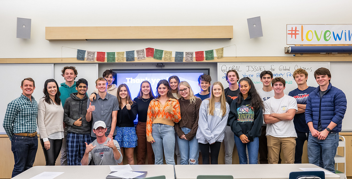 Students in Menlo's Global Issues for Global Citizen class taught by Mr. Nelson