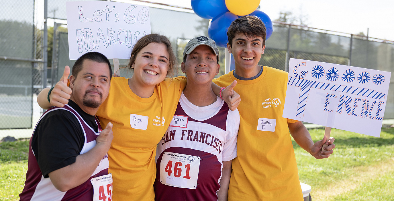 Menlo students volunteer at the Special Olympics at Cartan Field in 2023.