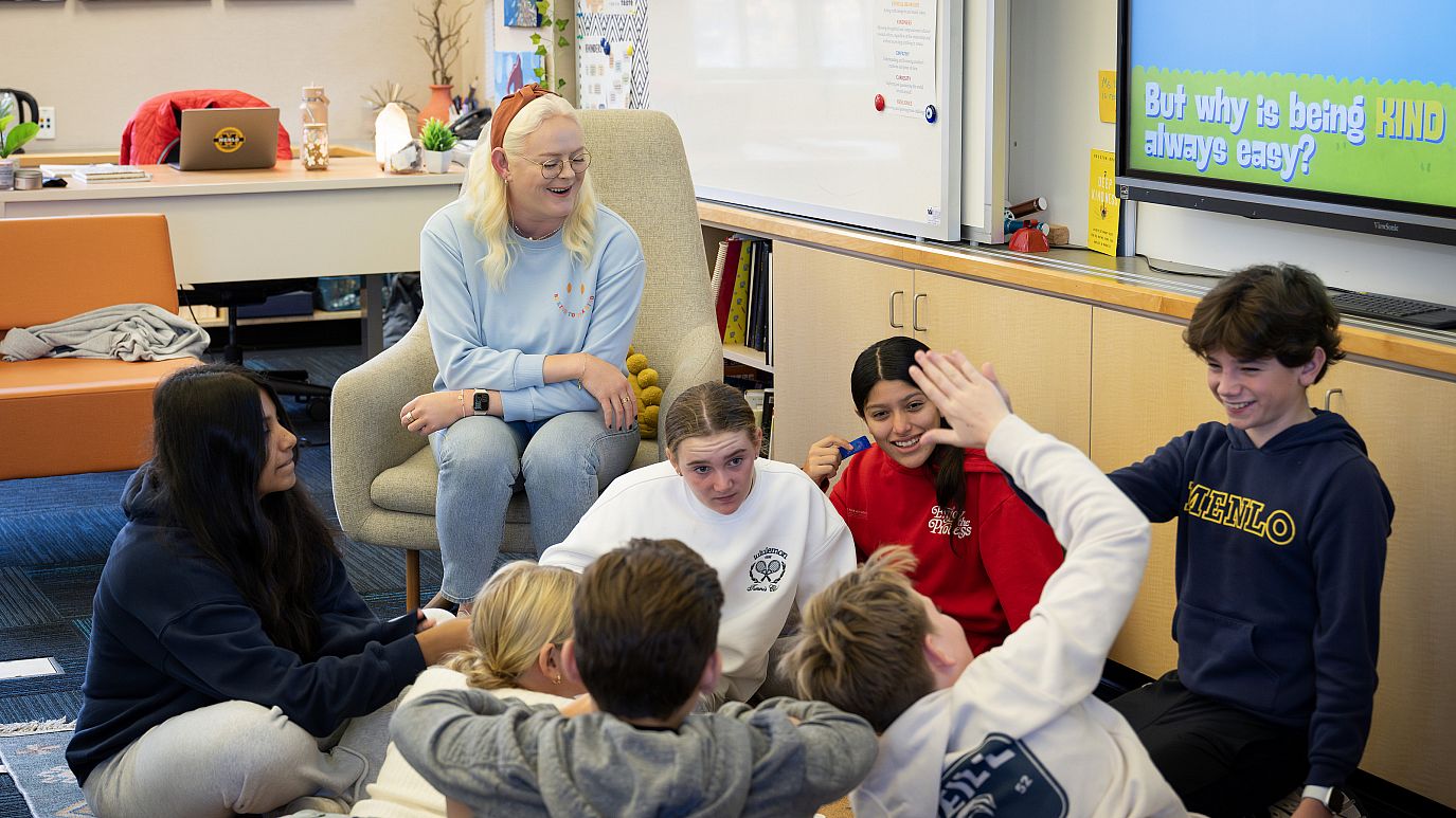 7th graders in Ms. Uniacke's Human Skills class learn a lesson about kindness.