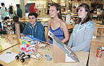 Menlo School students show off their engineering projects. Photo by Pete Zivkov.