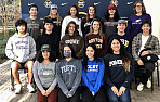 Bottom row, from left: Alina Hernandez (Scripps water polo), Zoe Gregory (Tufts volleyball), Alli...