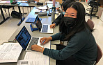 Tricia Zhang in Tanya Buxton?s Biotechnology Research Methods class.