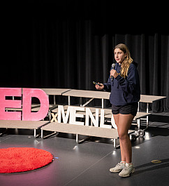 6th grade students practice their Human Skills giving TED-style talks to their class.