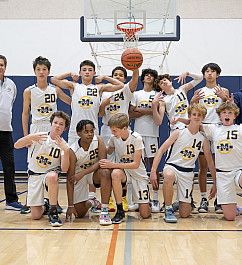 Middle School Athletics Boys Basketball 22-23 KC20221206-41 Middle School VA Boys Basketball team photo 22-23