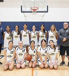 Middle School Girls VA Basketball team photo