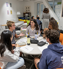 Ninth graders participate in the Freshman Seminar Identity course.
