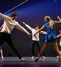 Students perform during the 2023 Dance Concert in the Spieker Center