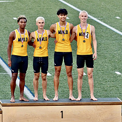 Joseph Hurd, Oliver Olbekson, Amay Srinivasan, Henry Hauser ran the 4x800 in a CCS meet record
