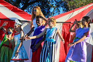 Middle School Drama performed Circus Olympus on the outdoor Loop stage.