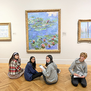 Middle School French and Art students visit the Legion of Honor in San Francisco.