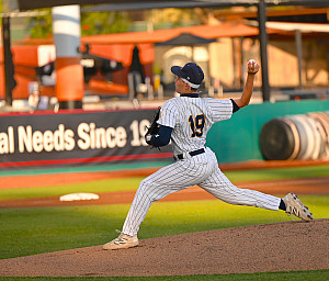 Knights sophomore Reid Plamondon delivered a six-inning shutout while striking out nine in the CCS Championship