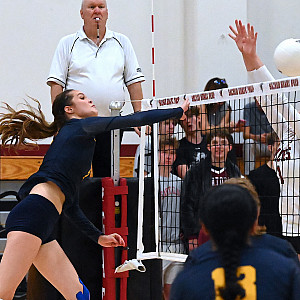 Knights senior Cleo Hardin posted 14 kills, 4 aces in a loss in the NESCAC playoffs