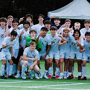 Menlo boys' soccer defeated Pinewood 5-0 to win its second league title in three seasons.