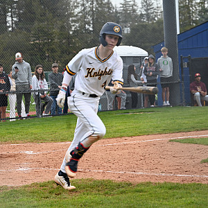 Menlo freshman Jack Freehill went 3 for 3, including a double, against Sacred Heart Prep in Game 1