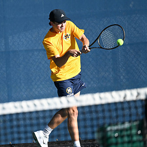 Menlo freshman Miles Burnett defeated Crystal's Lucas Li at No.1 singles