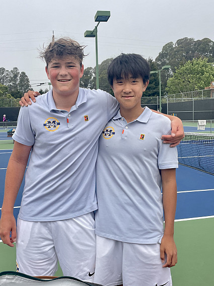Arki Temsamani and Yuanye Ma won 6-0, 6-0 in their opening CCS match before falling to No. 2 Cupertino