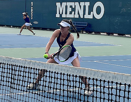 Menlo senior Natalie Westermann picked up a win at No. 3 singles against Los Gatos.