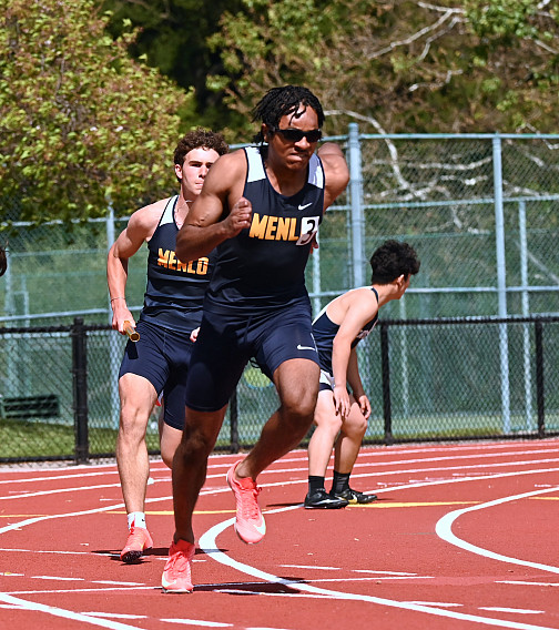 Knights senior Maxwell Johnson ran a well'executed race in his first 400 (55.46)