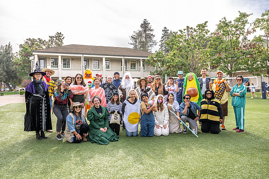 Middle School 22-23 Halloween The Middle School faculty and staff pose for a Halloween photo.