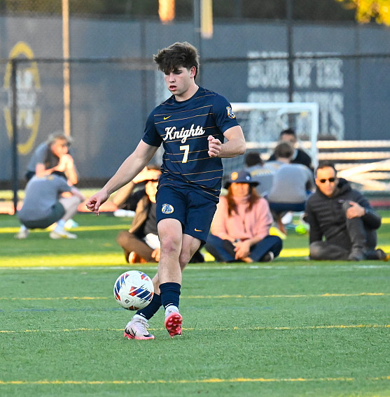Menlo senior Chuck Wynn delivered the go-ahead goal against The King's Academy, and finished the week with two assists.