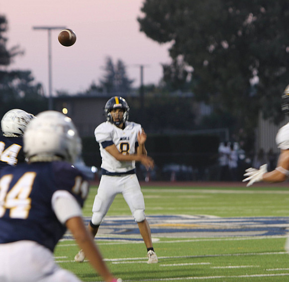 Menlo senior Sergio Beltran posted five more passing touchdowns in a lopsided win over The King's Academy