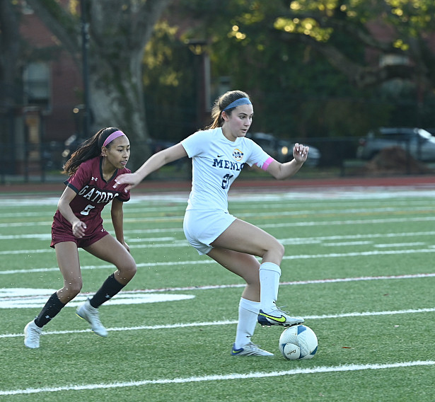 Menlo senior Sasha Bernthal posted four assists in a shutout win Tuesday