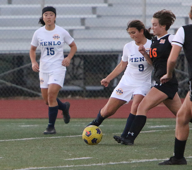 Roya Rezaee, center, posted a hat trick against Cupertino