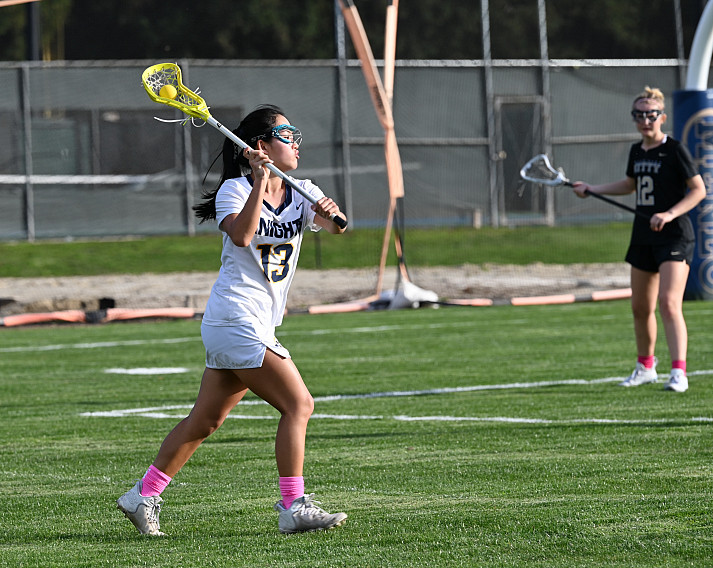 Menlo freshman Elia Choe posted six goals on 10 shots in Friday's game against Mitty