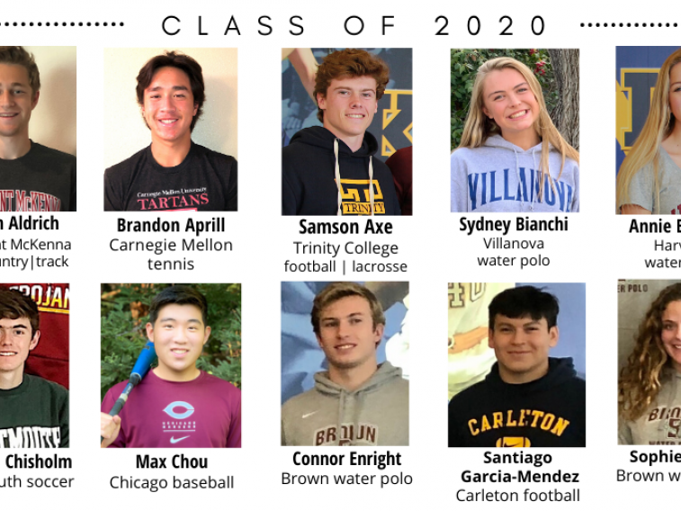 Menlo School Class of 2020 college athletes 1/3
