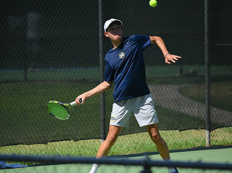 Menlo freshman James Park competes in No. 4 singles