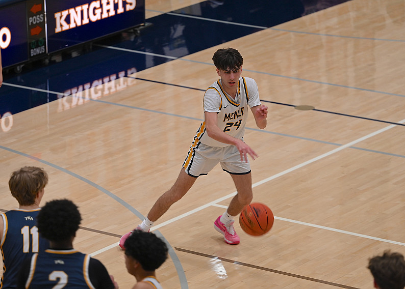Menlo senior Sam Reznik sank four free throws down the stretch in a 59-55 win over The King's Academy