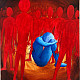 For his AP Art “sustained investigation, Josh channeled his personal experience of the pandemic and junior year onto the canvas.