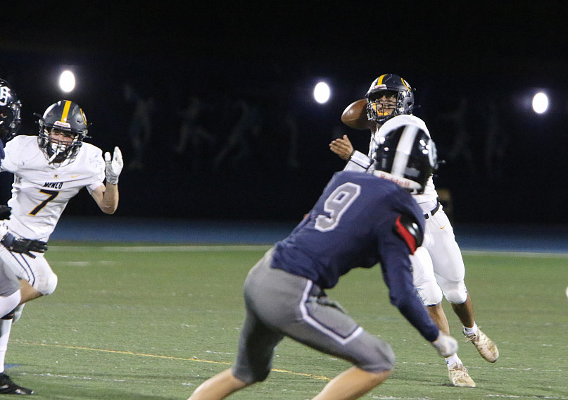 Menlo senior Sergio Beltran surpassed the CCS record for regular-season passing touchdowns, and holds the new mark with 43 and one regula...