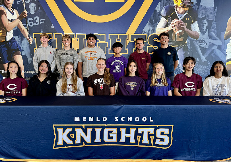 Class of 2025 student-athlete commits: Top row, from left: Will Hauser, Landon Pretre, Brady Kagan, Cooper Han, Joshua Benyo Baker, Ben S...