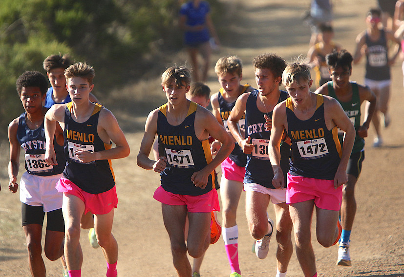 The Menlo boys' cross country team set a record at Crystal Springs