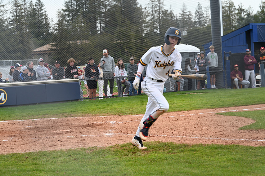 Menlo freshman Jack Freehill went 3 for 3, including a double, against Sacred Heart Prep in Game 1