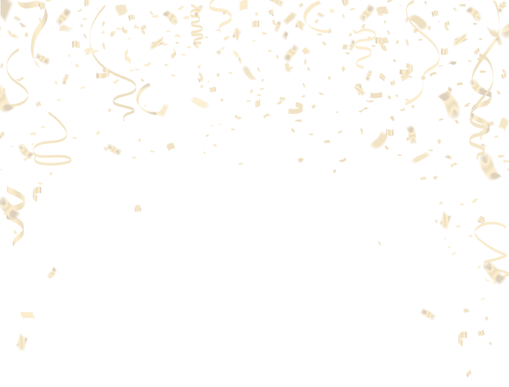 Gold confetti celebration