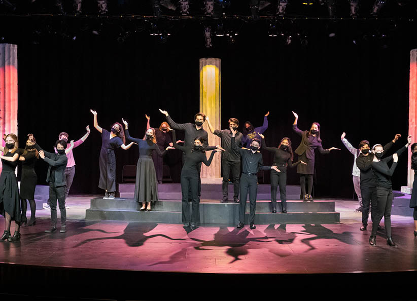 Menlo School's stage production and video broadcast of an original play,  Monologues & Dialogues   Photo by Alison Leupold 