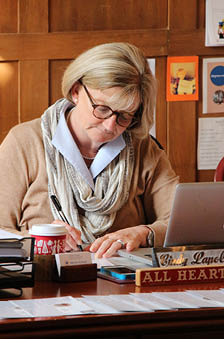 Cindy Lapolla at work  Photo by Pete Zivkov 