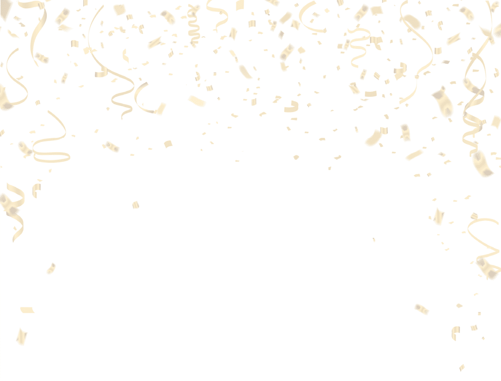 Gold confetti celebration